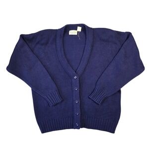 Boundary Waters Vintage Button Front Cardigan Sweater Plus 2X 100% Acrylic Retro